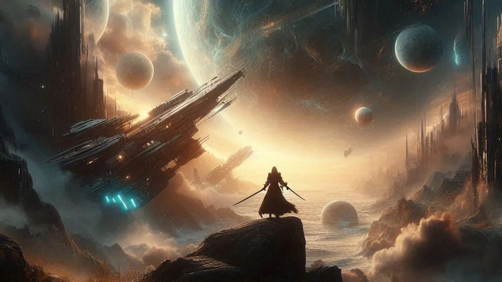 a guide to better world building for beginners dual bladed figure watches a star ship leave
