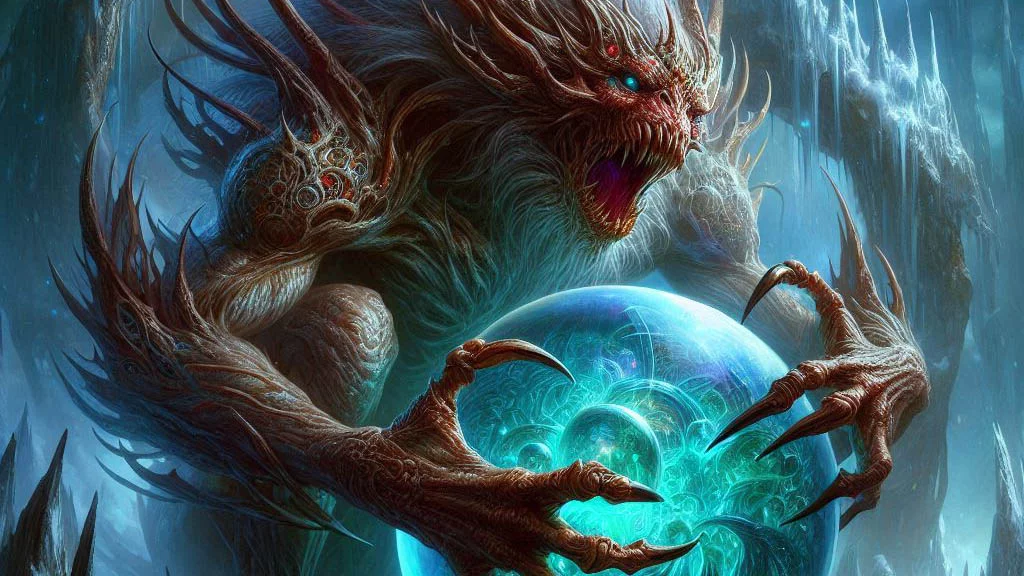 a monstrous race holding the sphere of power it came from